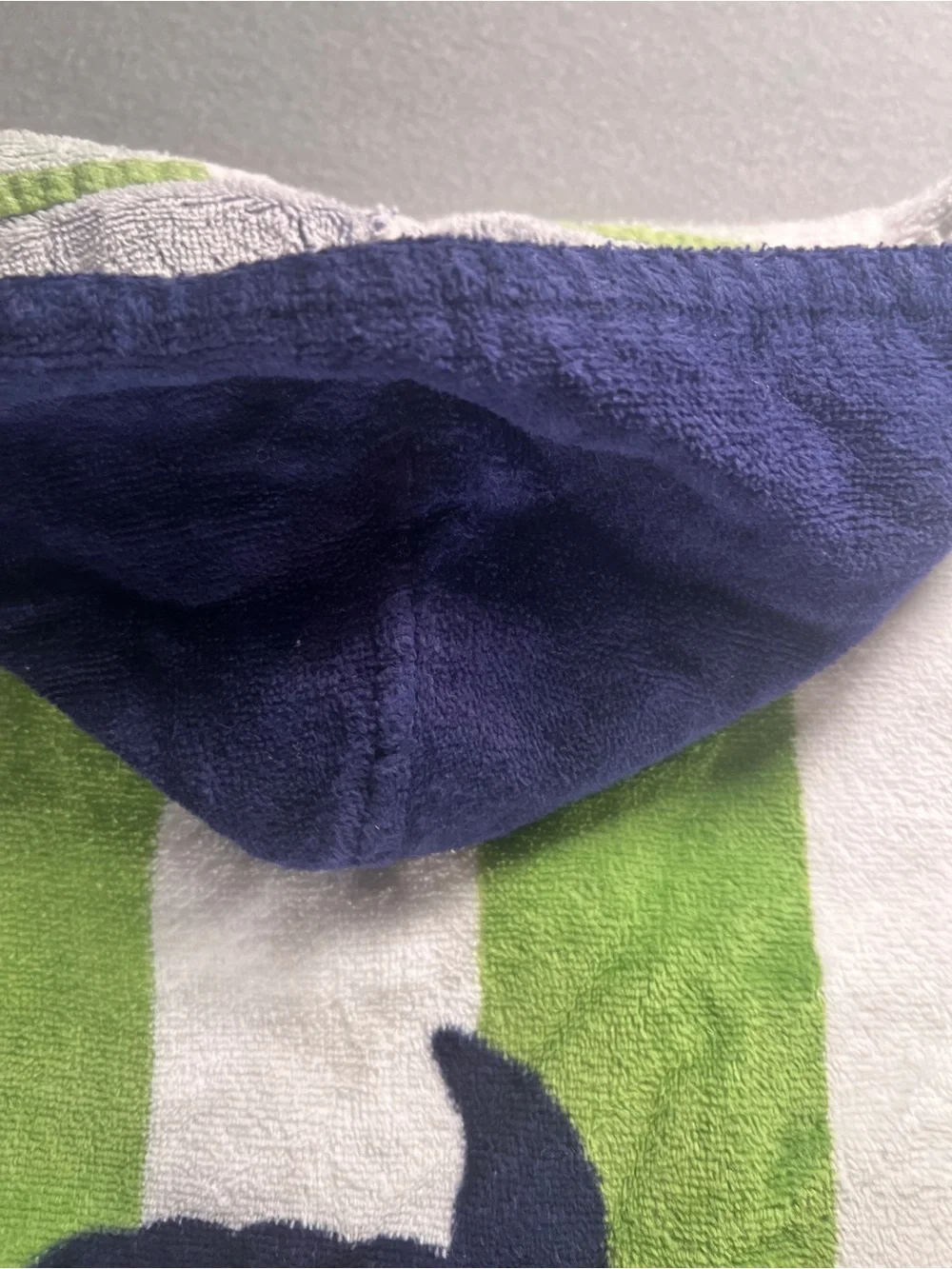 Pottery Barn Kids Hooded Beach Towel 100%Cotton Toddler Turtle Green/Blue Boden